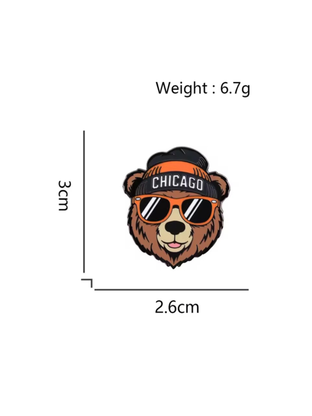 Chicago Bears Enamel Pin - Picture 4 of 4
